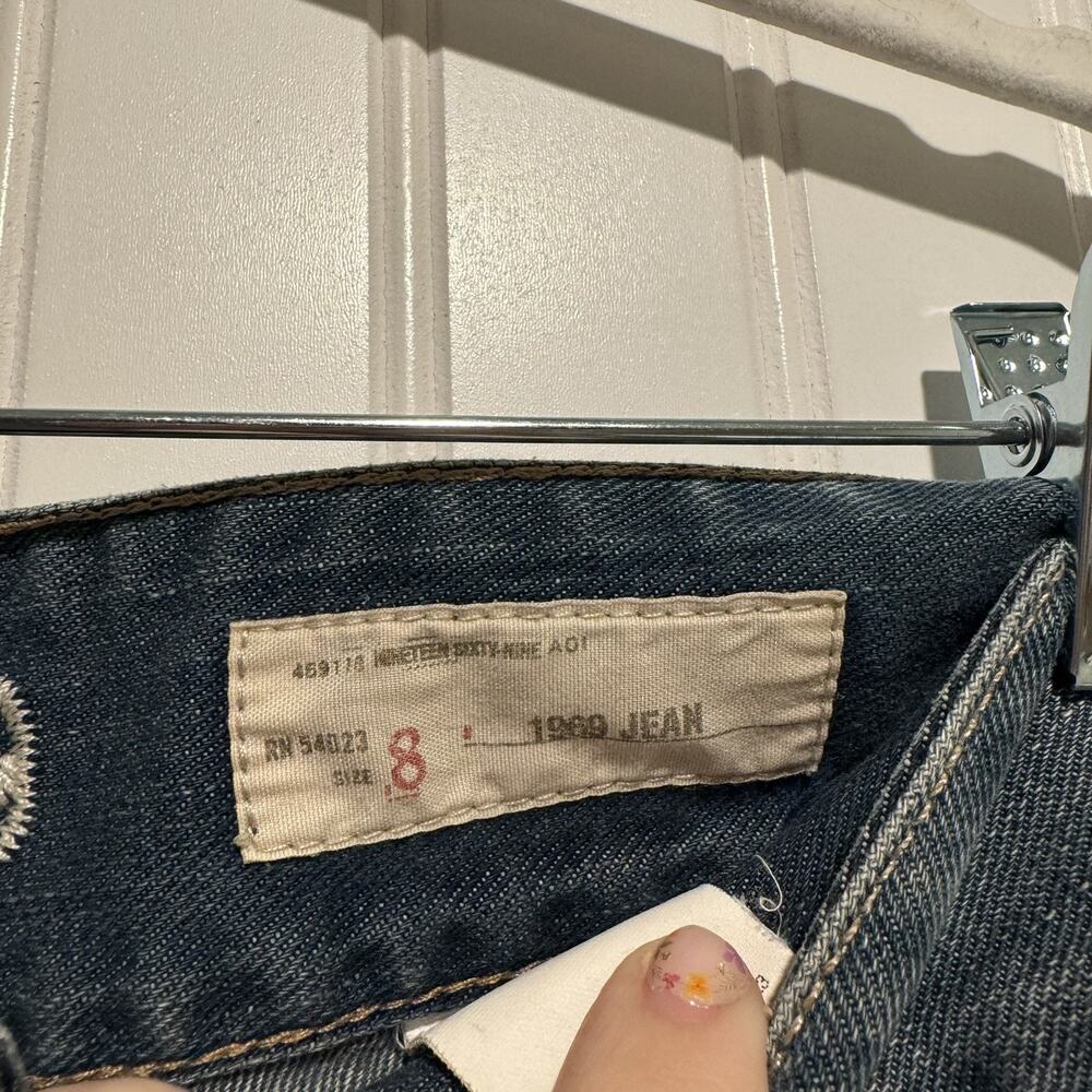 Vintage Y2K GAP Low Rise Jeans Studded Crossover Waist Size 8 - Picture 7 of 9